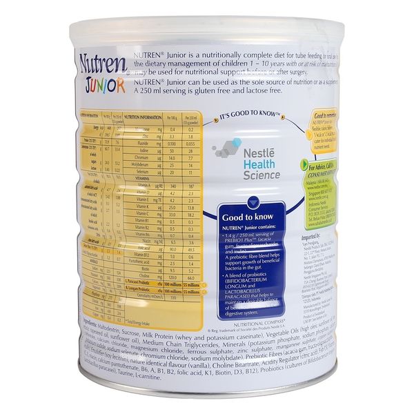 Sữa Nestlé Nutren Junior Thuỵ Sĩ 800g cho trẻ 1 - 10 tuổi