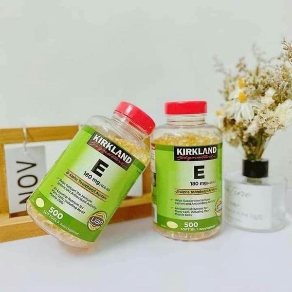 Bổ Sung Vitamin E Kirkland 180mg 400IU 500 Viên