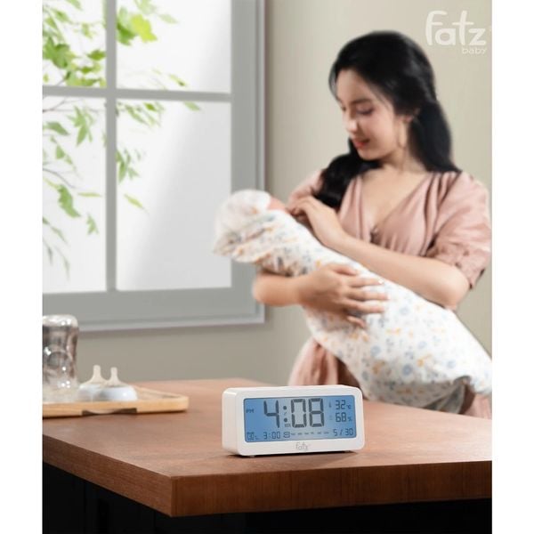Nhiệt Ẩm Kế Điện Tử Đa Năng Trong Nhà Kiêm Đồng Hồ Báo Thức Cho Bé Senmax 1 – FB8826WS