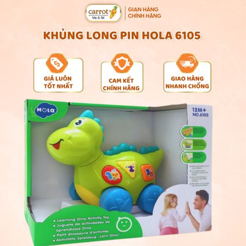 Đồ Chơi Khủng Long Pin HOLA 6105, Đồ Chơi Thông Minh Cho Bé