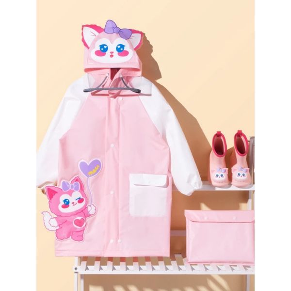 Áo Mưa Melittdeer Cho Bé, Áo Mưa Trẻ Em Cao Cấp Có Mũ, Chất Liệu An Toàn Cho Bé