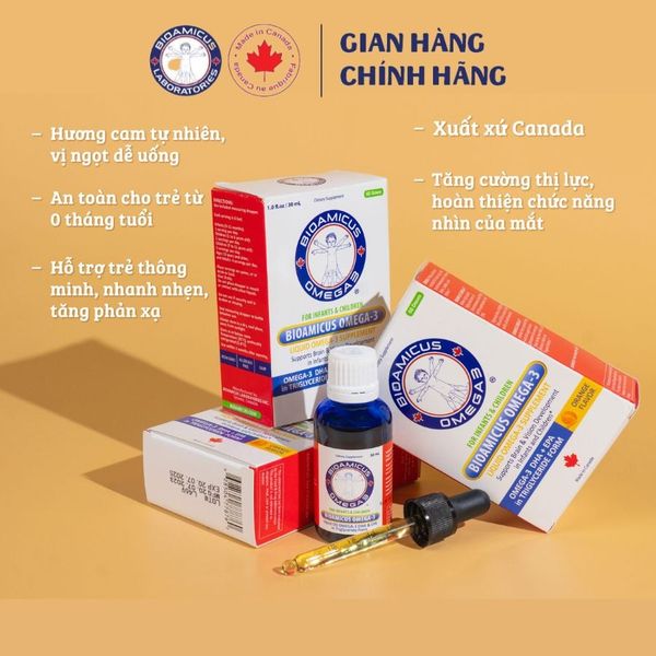 DHA Omega-3 BioAmicus Lọ 30mL Dạng Giọt