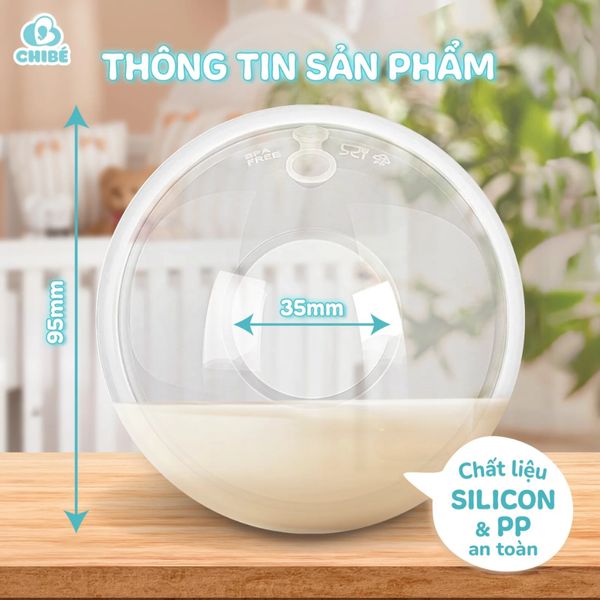 Hộp 2 Cái Dụng Cụ Hứng Sữa Silicon ChiBé Cho Mẹ