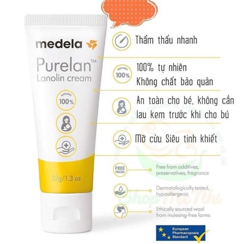 Kem Nứt Đầu Ti Purelan Lanolin 7G, Kem Ti Purelan 37G