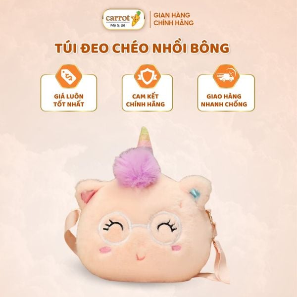 Túi Đeo Chéo Nhồi Bông Dễ Thương - Đa Năng Thời Trang, Nhiều Mẫu Mã