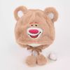Mũ Trùm Đầu Giữ Ấm Mùa Đông Thiết Kế Tai Gấu Mềm Mại Chống Lạnh Có Dây Buộc