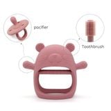 Gặm Nướu Silicon Hình Gấu, Gặm Nướu Cho Bé An Toàn Mềm Mại