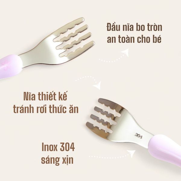Sét Thìa Dĩa Đũa Misan Ăn Dặm Cho Bé - Kèm Hộp Đựng Tiện Lợi