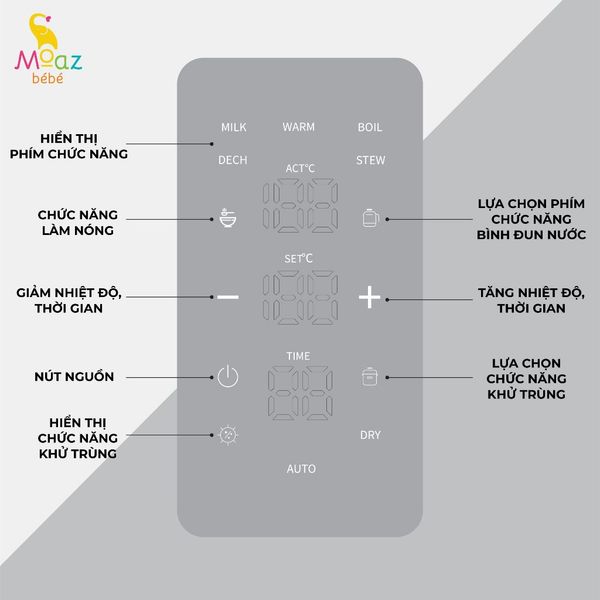 Máy Tiệt Trùng Sấy Khô, Đun Nước Đa Năng MOAZ BEBE MB 046