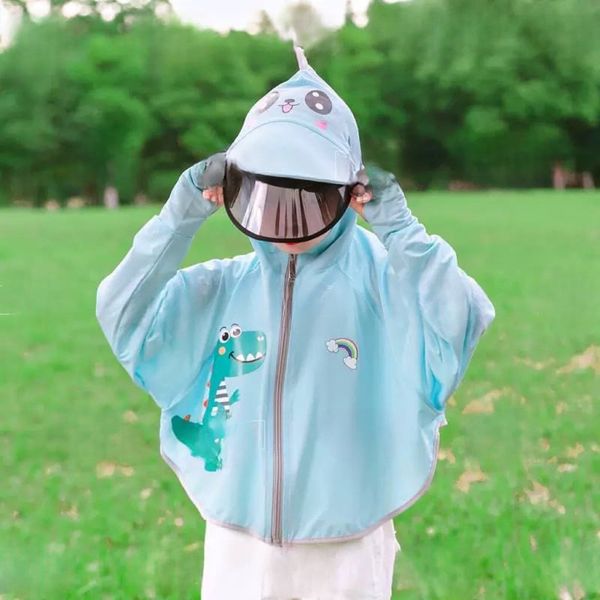 Áo Khoác Nắng Hình Khủng Long Cho Bé - Áo Cho Bé Trai Bé Gái