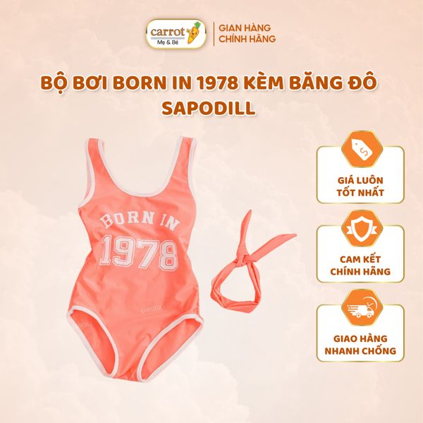 Bộ Đồ Bơi  SAPODILLBorn In 1978 Kèm Băng Đô