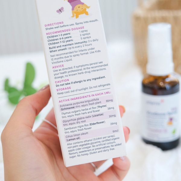 Xịt tăng đề kháng Artemis Kids ViroGone Spray 50ml cho bé 1-12 tuổi - Mẹ Và Bé Carrot