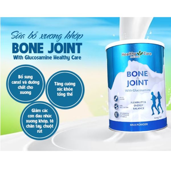 Sữa Bột Healthy Care Bone & Joint With Glucosamine 600G Dành Cho Người Đau Xương Khớp Của Úc