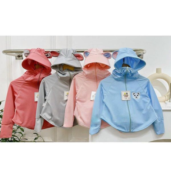 Áo Khoác Chống Nắng Cho Bé Thông Hơi Kim Cương Tai Thỏ
