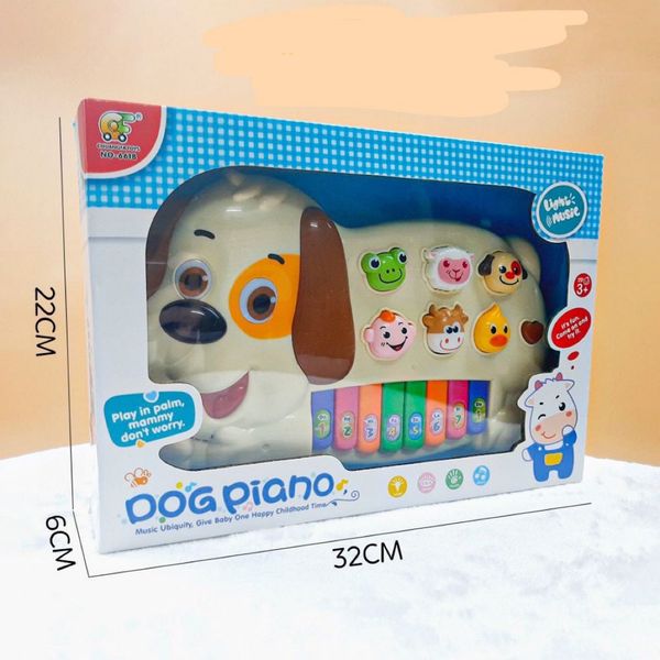 Đồ Chơi Đàn Piano Cho Bé Pikaboo Cao Cấp, Hình Thỏ - Cún Chất Lượng An Toàn Cho Bé, Có Nhạc Phát Sáng