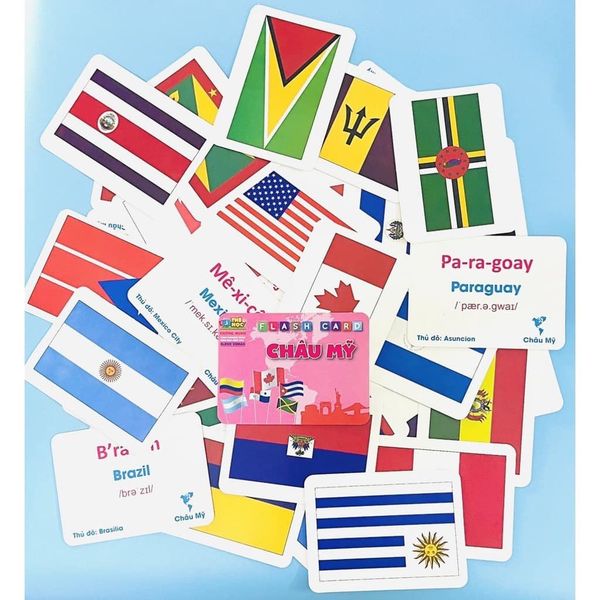 Thẻ Học Quốc Kì Các Nước Trên Thế Giới Gồm 180 Thẻ Flashcard Cờ Các Quốc Gia Kèm Hình Ảnh