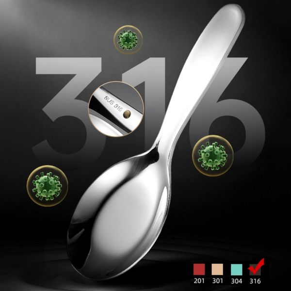 Thìa Inox Sus 316 Hoạ Tiết, Muỗng Tập Ăn Không Gỉ Cho Bé