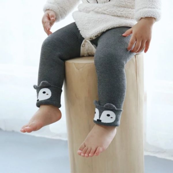 Quần Tất Len Dora Lót Nỉ Dày Dặn, Quần Leggings Không Bàn Mùa Đông Cho Bé