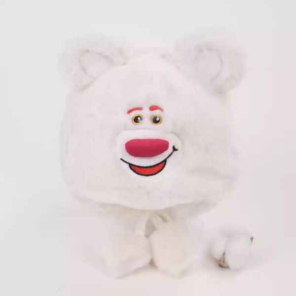 Mũ Trùm Đầu Giữ Ấm Mùa Đông Thiết Kế Tai Gấu Mềm Mại Chống Lạnh Có Dây Buộc