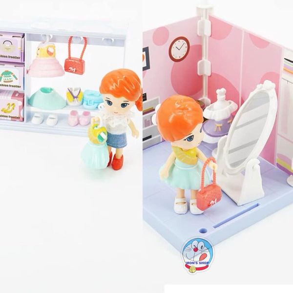 Hộp nhà búp bê DIY Little World WS8971 (hộp)