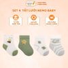 Tất Lưới Nemo Baby Set 4 Đôi Cho Bé Sơ Sinh Từ 0-3 tuổi, Vớ Lưới 4 Đôi Cho Bé