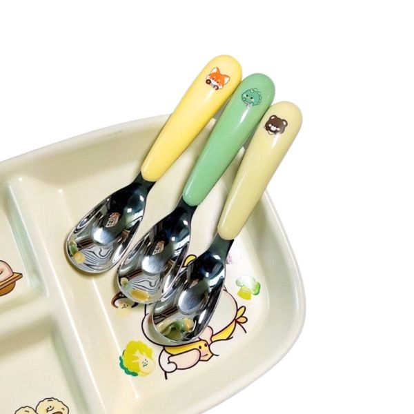 Thìa Inox Sus 316 Có Hộp Đựng, Thìa Chất Liệu Inox Không Gỉ, Muỗng Tập Ăn Cho Bé,  Đủ Màu