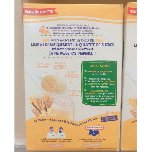 Bột Ngũ Cốc Lắc Sữa BLEDINA Pháp Hộp 400G Cho Bé Từ 6M+, Bột Ăn Dặm BLEDINA