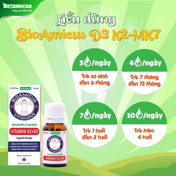 Vitamin D3 K2 BioAmicus Lọ 10ml