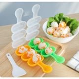 Bộ Khuôn Lắc Cơm Kèm Thìa Xúc, Dụng Cụ Tạo Cơm Nắm Ăn Dặm Cho Bé