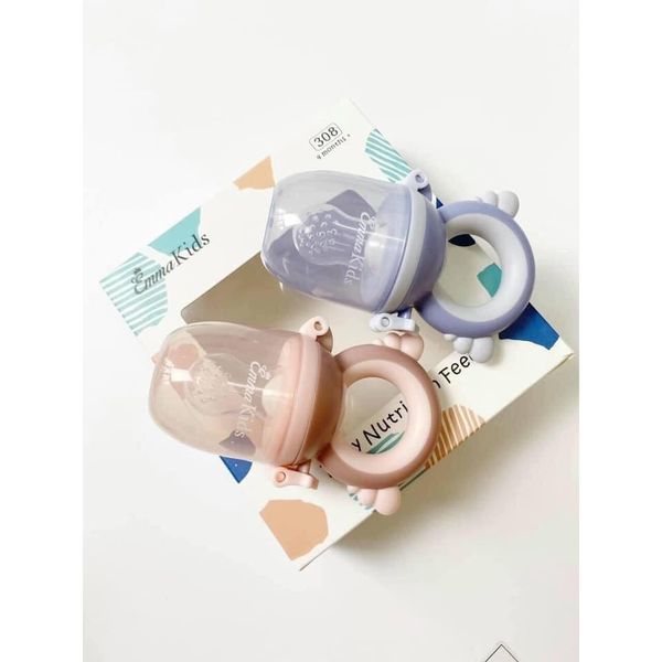 Túi Nhai Ăn Dặm Emma Kids Cho Bé Bằng Silicone Gồm 3 Túi Nhai