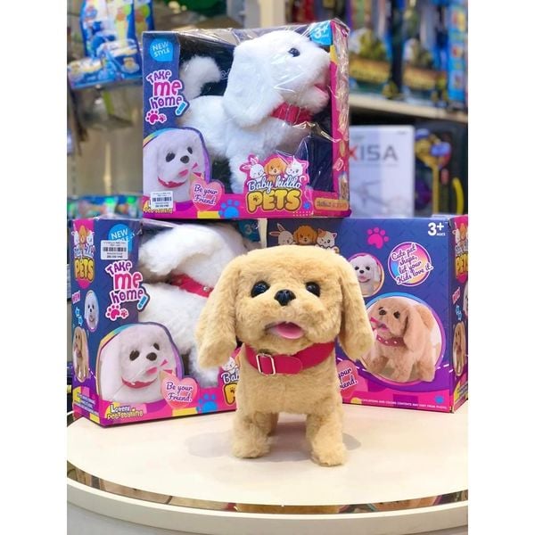 Chó Bông Baby Hidda 7622 - Chó Bông Tiết Đi Điết Sủa Và Vẫy Đuôi Cực Đáng Yêu Cho Bé