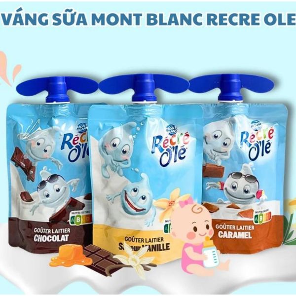 Váng Sữa Túi Mont Blanc Mix Vị Socola, Vani