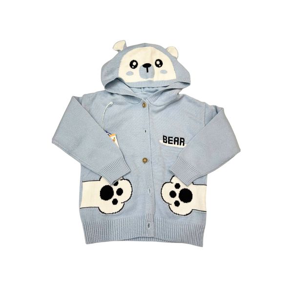 Áo Khoác Len Có Mũ Bear Bàn Chân Chó Beiqianna, Áo Khoác Cho Bé