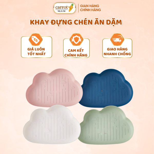 Khay Đựng Chén Ăn Dặm, Khay Ăn Dặm Hình Đám Mây Cho Bé