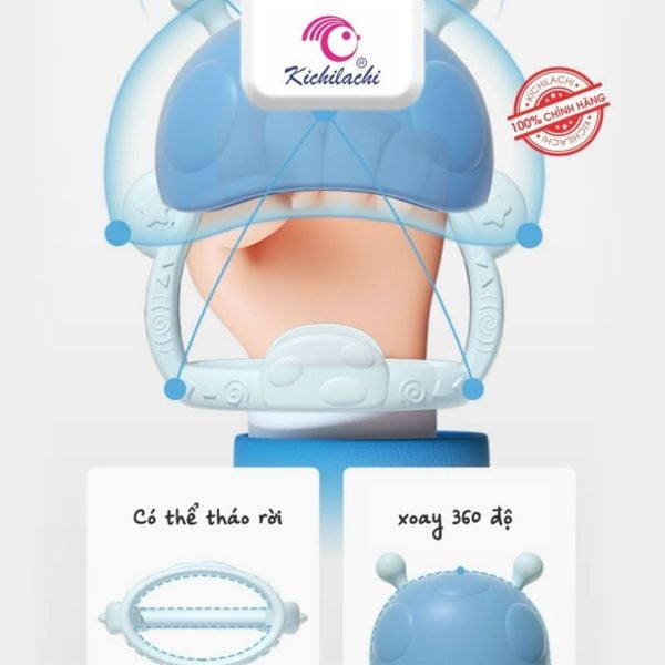 Gặm Nướu Silicon Hình Nấm Kichi Kèm Hộp Đựng Cho Bé