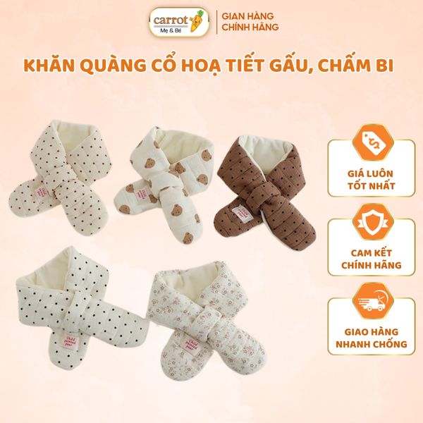 Khăn Quàng Cổ Mùa Đông, Khăn Choàng Cổ Hoạ Tiết Cho Bé