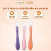 Set 2 Thìa Silicon Ăn Dặm Kichilachi, Thìa Ăn Dặm Cho Bé