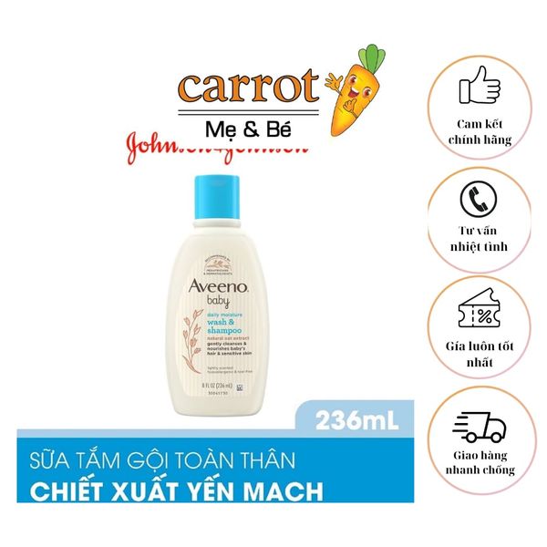 Sữa Tắm Gội Toàn Thân Aveeno Baby 236ML