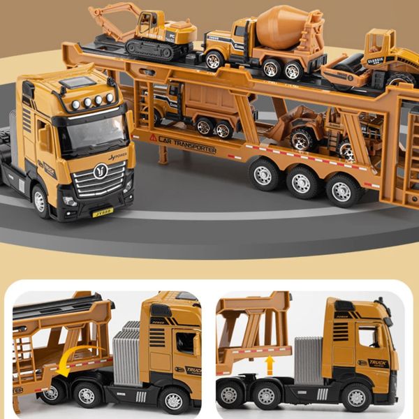 Đồ Chơi Xe Chở Xe Công Trình VB50163 Cho Bé Từ 3 Tuổi