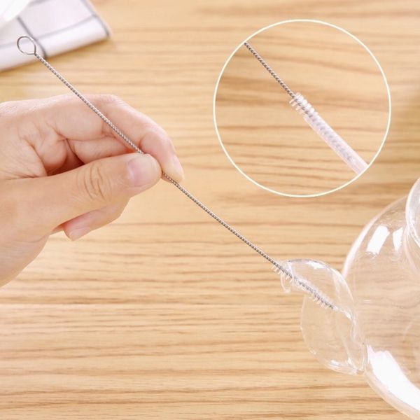 Cọ Rửa Ống Hút, Núm Moonship 361 Cho Bé, Thép Không Gỉ, Uốn Cong Dễ Dàng