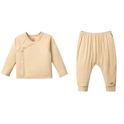 Set Dài Tay Nous Cho Bé Sơ Sinh, Bộ Dài Cài Lệch Newbor Đủ Màu