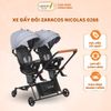 Xe Đẩy Đôi Gắp Gọn 2 Chiều Zaracos Nicolas 0266 Màu Xám Ghi, Khung Xe Thép Siêu Nhẹ