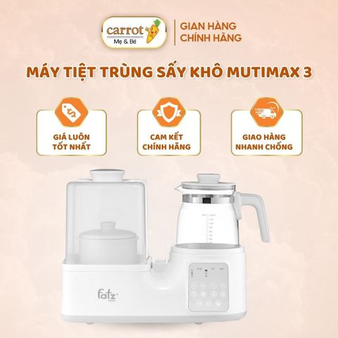 Máy Tiệt Trùng Sấy Khô Mutimax 3 Fatzbaby Với 7 Chế Độ Làm Việc Bảo hành 12 tháng