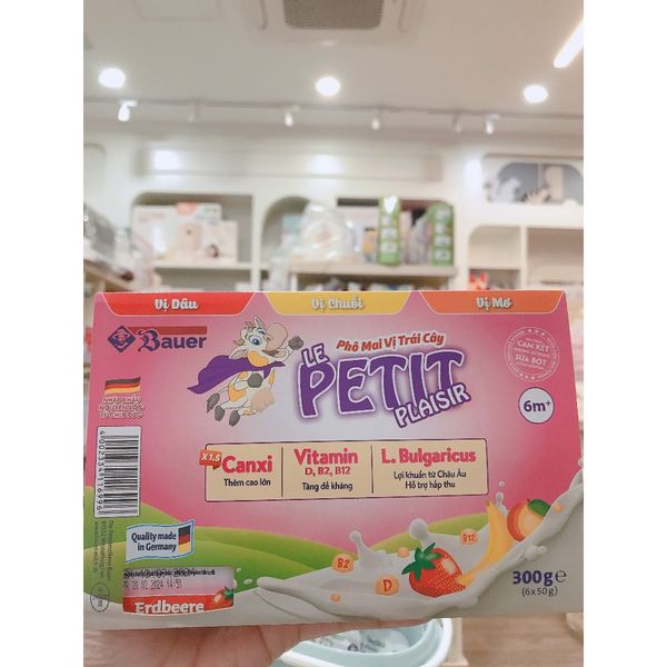 Sữa Chua Hoa Quả Petit Plaisir Vĩ 6 Hộp, Sữa Chua Cho Bé