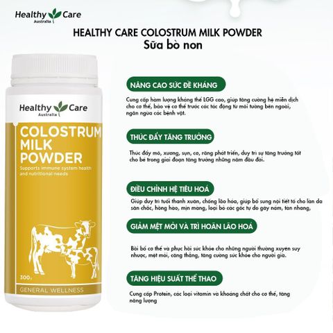 Sữa bò non Healthy Care Colostrum Milk Powder 300g của Úc - Siêu Thị Mẹ Và Bé Carrot