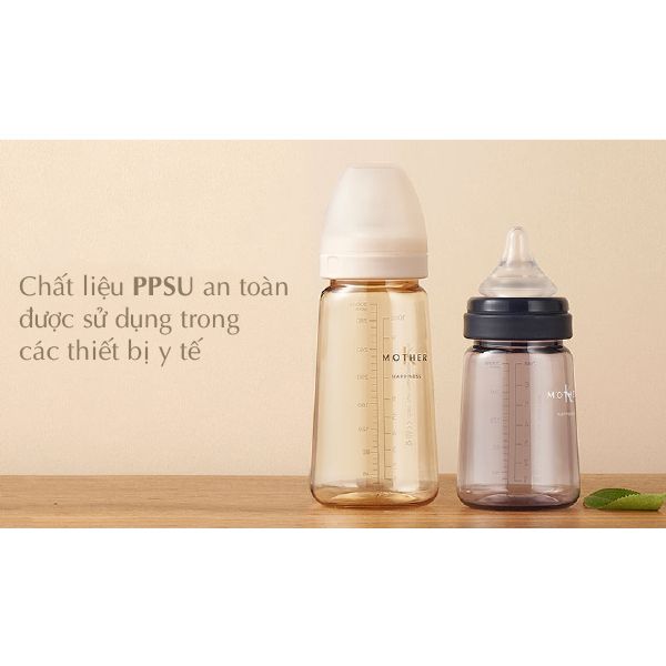 Bình Sữa A Mother K Hàn Quốc Nhựa PPSU Cao Cấp Núm Ti Silicone Y Tế 180ML/270ML Siêu Bền