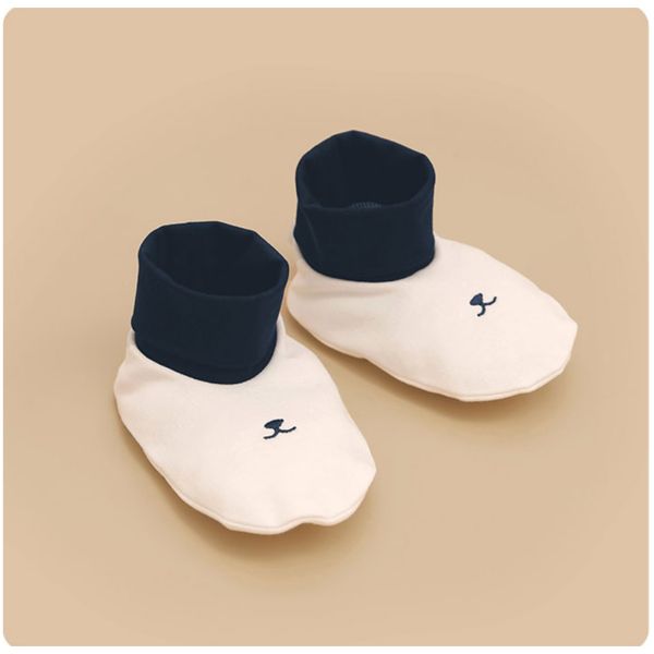 Sét 4 Món Phụ Kiện Phối Xanh Navy Thêu Mũi Gấu Nous