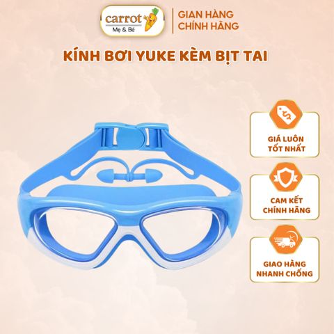 Kính Bơi YUKE Kèm Bịt Tai Có Hộp Đựng Cho Bé Trai Bé Gái, Kính Bơi Đi Biển