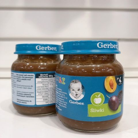 Mận Nghiền Gerber Nga Chống Táo Bón Cho Bé Từ 4 Tháng Tuổi 80G