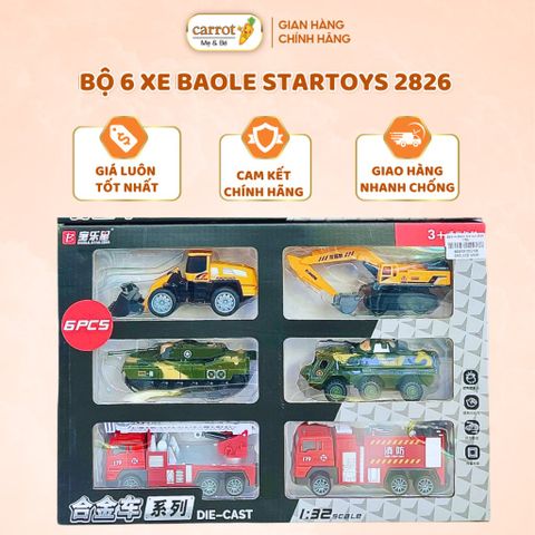 Bộ 6 Xe Baole Startoys 2826, Đồ Chơi Cho Bé